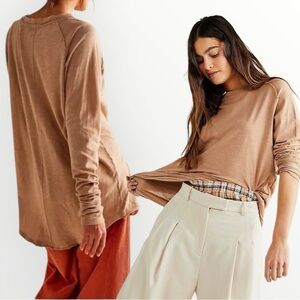 Free People We the Free Arden Long Sleeve T-shirt Sz Small